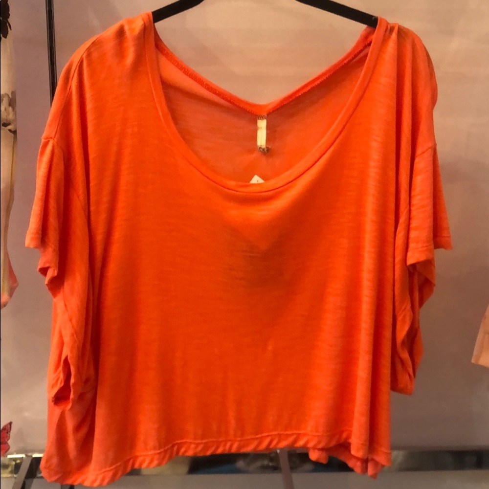 Loose fitting wide cropped top